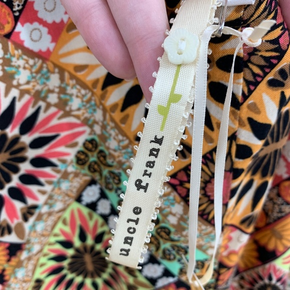 Uncle Frank Boho Drop Waist Bell Sleeve Dress Sz S - Picture 10 of 16